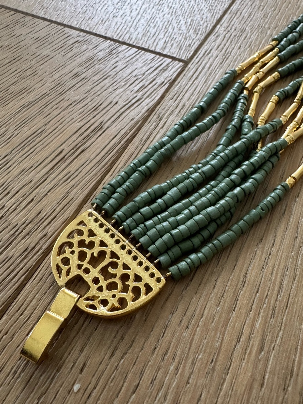 Bobi Marini Mitu Gold Plated And Ceramic Beaded Bracelet - Picture 4 of 6
